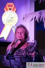 Julie Ferman, CEO of CupidsCoach.com at the 2011 Miami iDate Awards