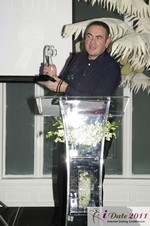 Nick Tsinonis, CEO of Intro Analytics in Miami at the January 20, 2011 Internet Dating Industry Awards
